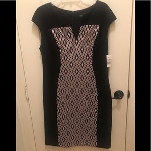 NWT Dress Black & Blush Pink Size 14